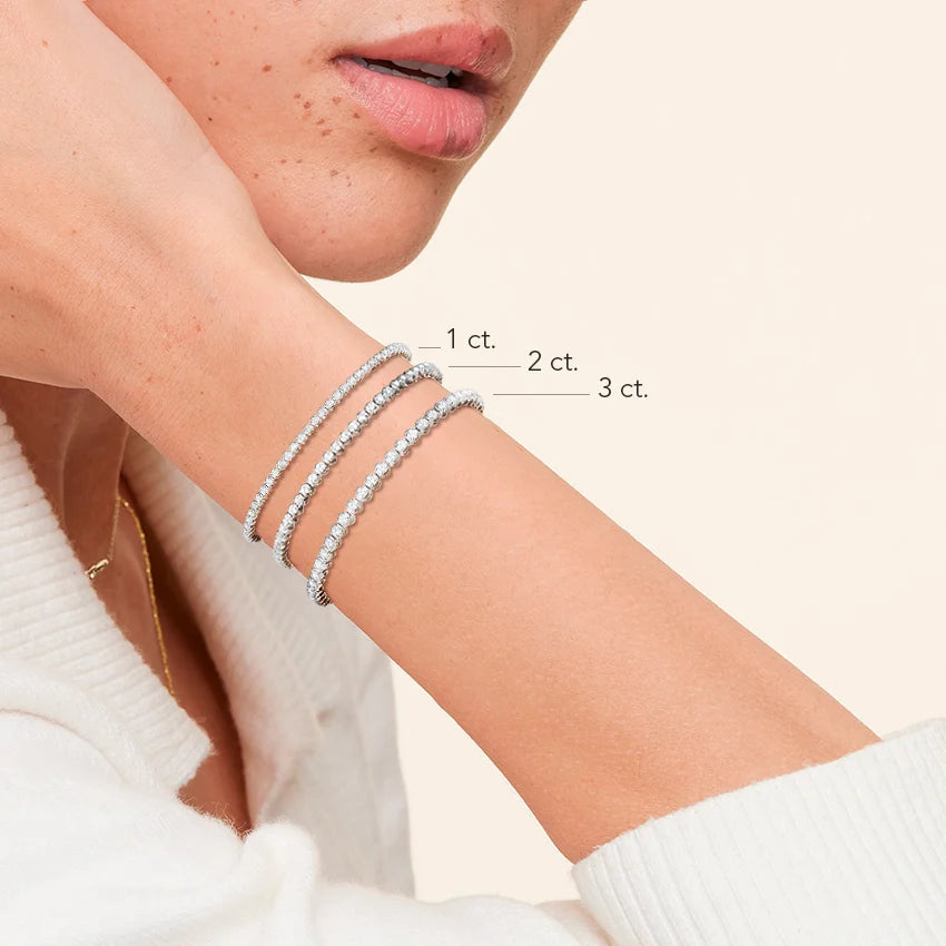 Three-Prong Lab Diamond Tennis Bracelet (2 ct. tw.) in 18K White Gold