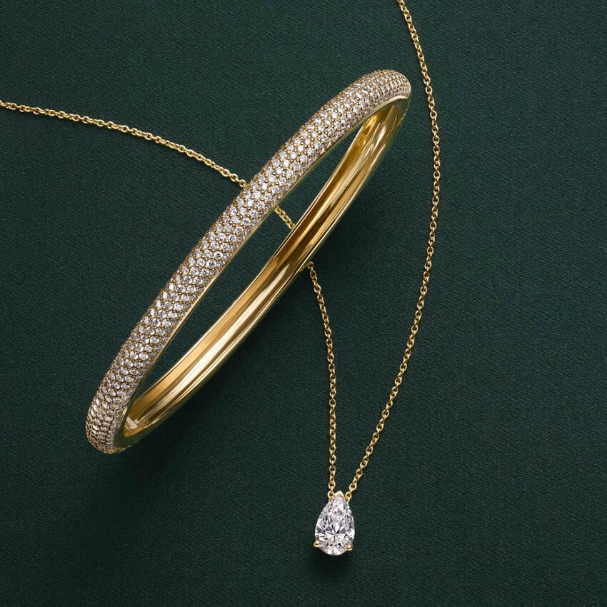 Lab Diamond Tube Bangle Bracelet (2 3/8 ct. tw.) in 14K Yellow Gold