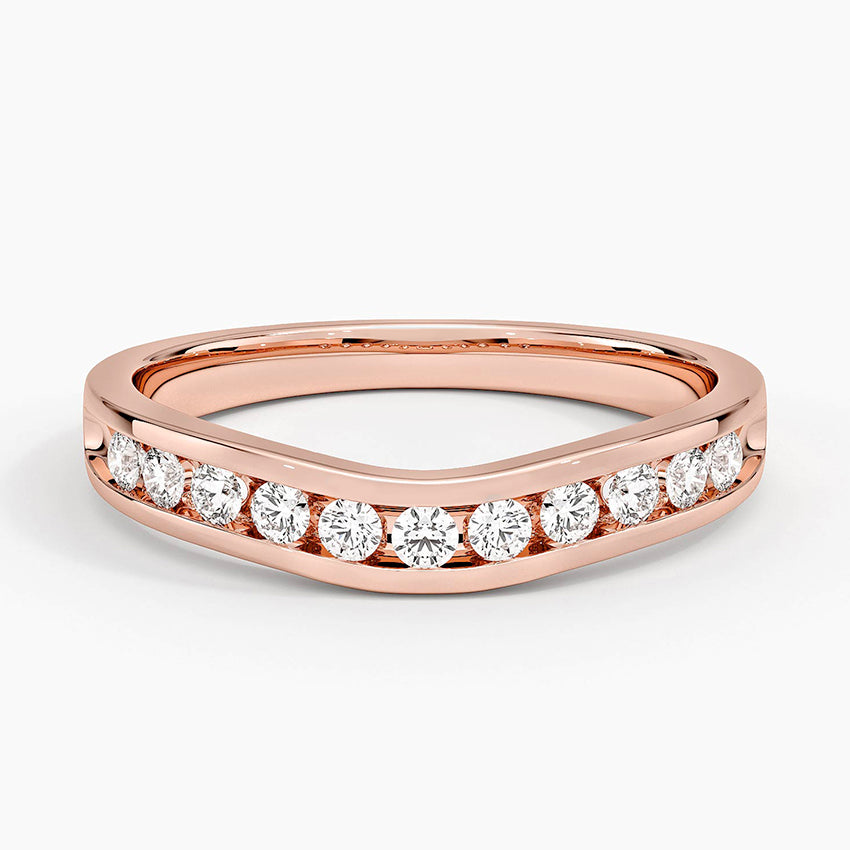 Zadie Channel Set Contour Lab Diamond Ring (1/4 ct. tw.) in 18K White Gold