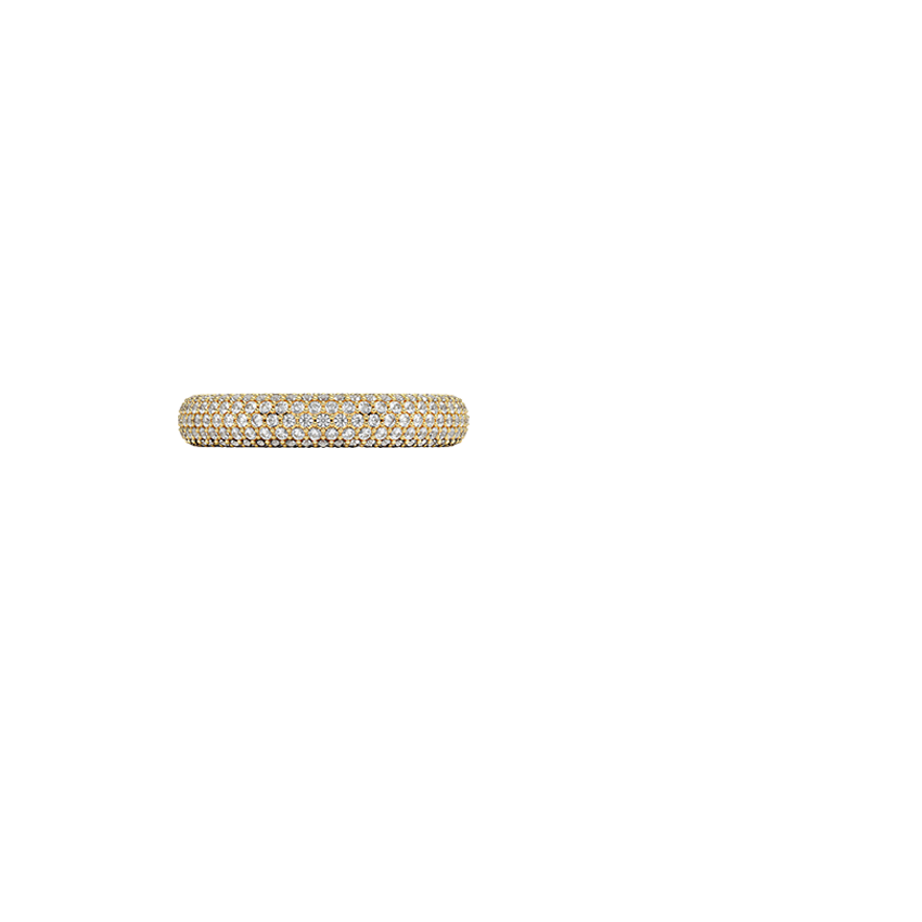 Lab Diamond Tube Ring in 14K Yellow Gold