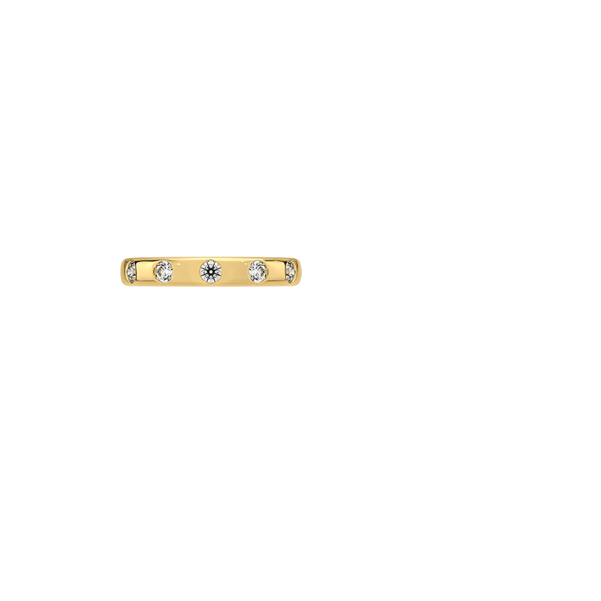 Cara Flush Set Eternity Lab Diamond Ring in 18K Yellow Gold