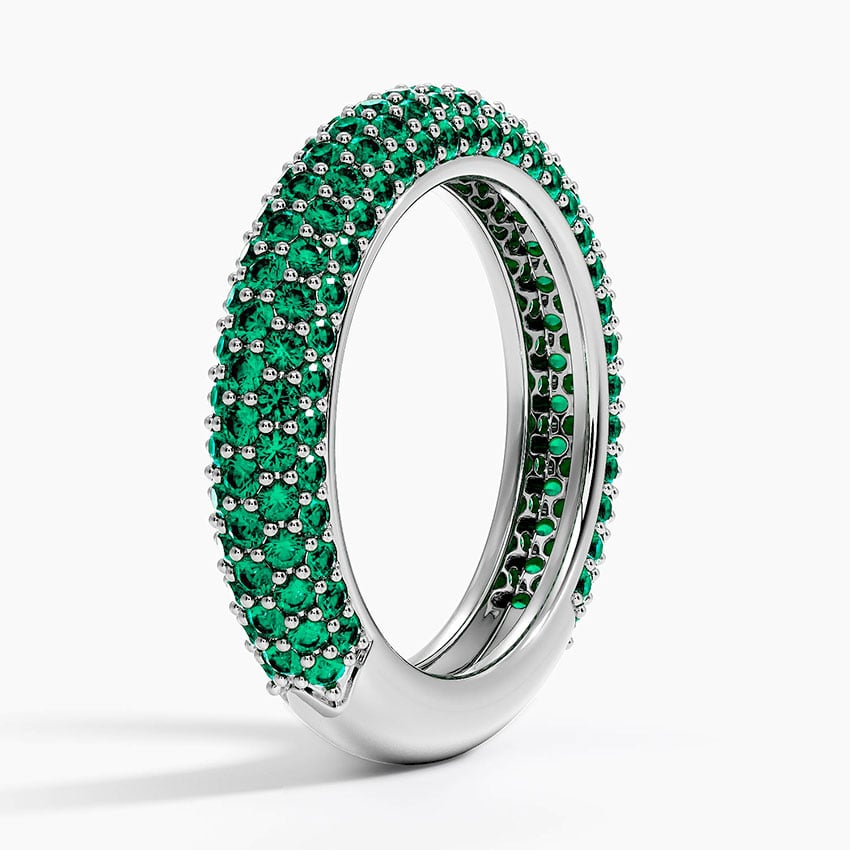 Lab Diamond Tube Ring in 14K Yellow Gold