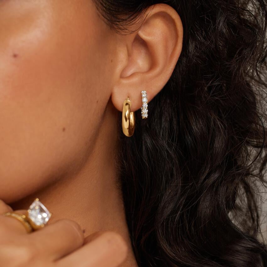 Petite Alisha Lab Diamond Huggie Earrings (1 1/2 ct. tw.)
