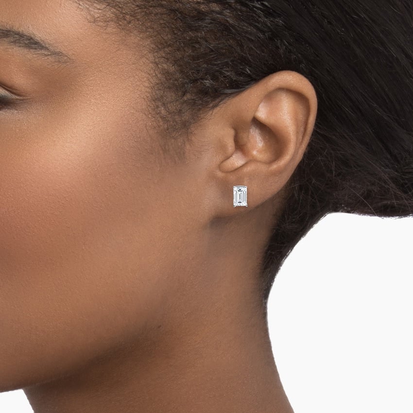 Emerald Cut Lab Grown Diamond Stud Earrings (2 ct. tw.)