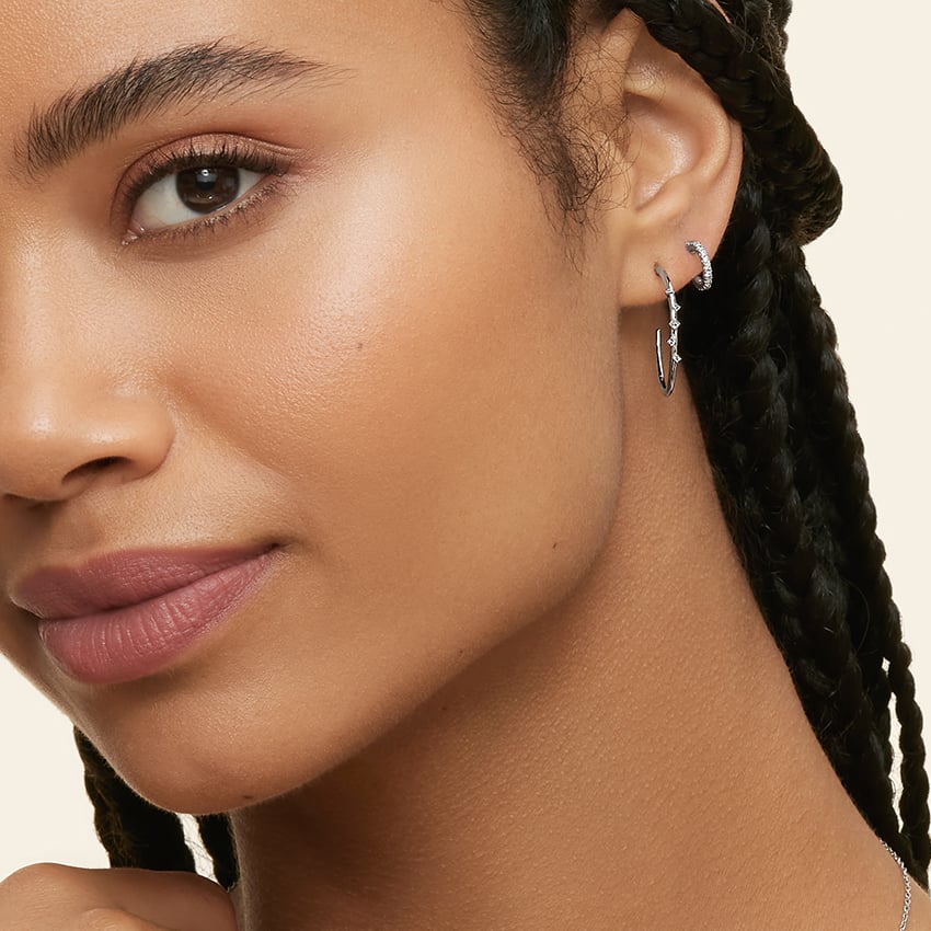 Pavé Lab Diamond Huggie Earrings (1/5 ct. tw.)