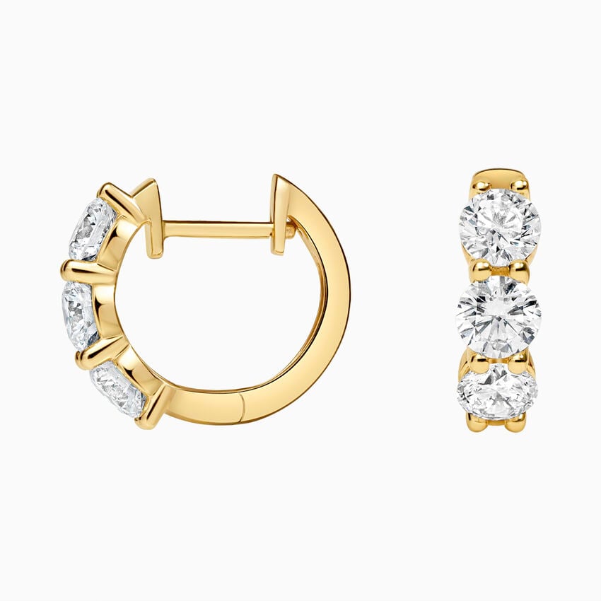Zelda Lab Diamond Huggie Hoop Earrings (1 1/2 ct. tw.)