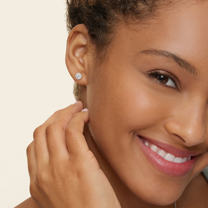 Lab Grown Diamond Halo Stud Earrings (5/8 ct. tw.)