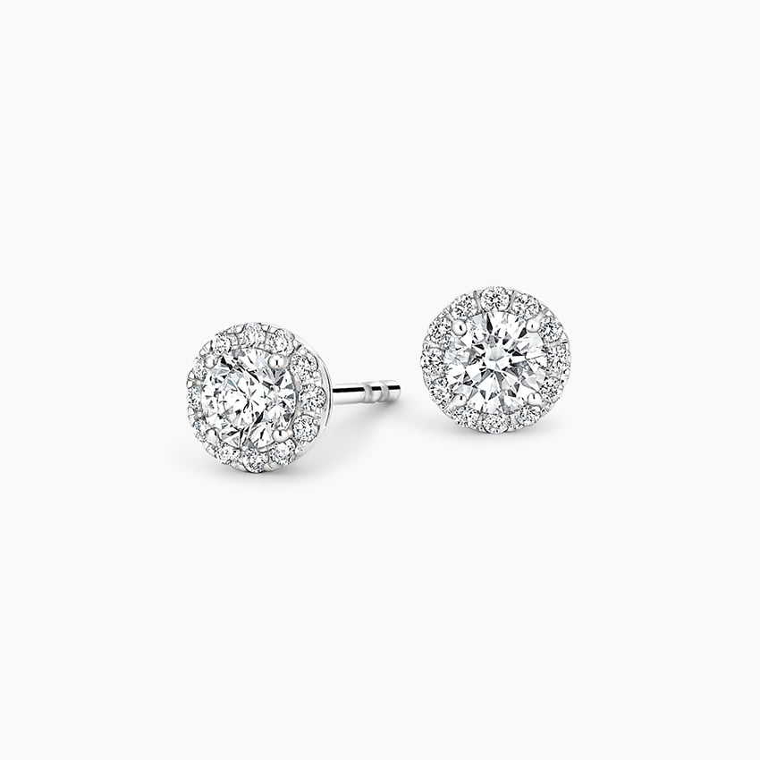 Lab Grown Diamond Halo Stud Earrings (1 1/5 ct. tw.)