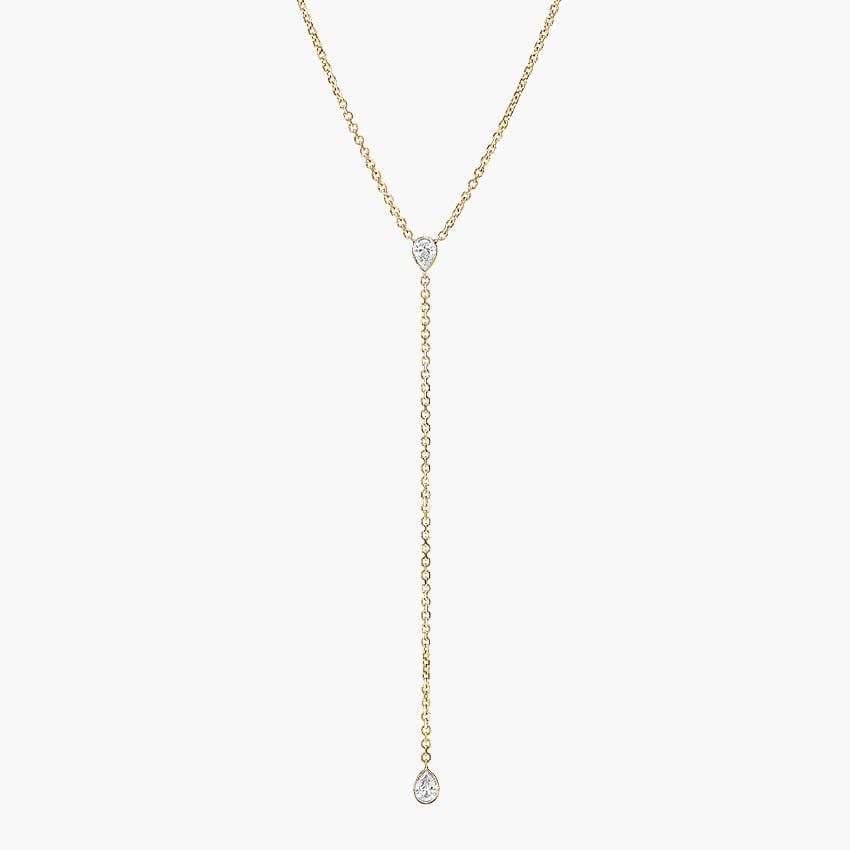 Pear Lab Diamond Bezel Lariat Necklace (3/8 ct. tw.)