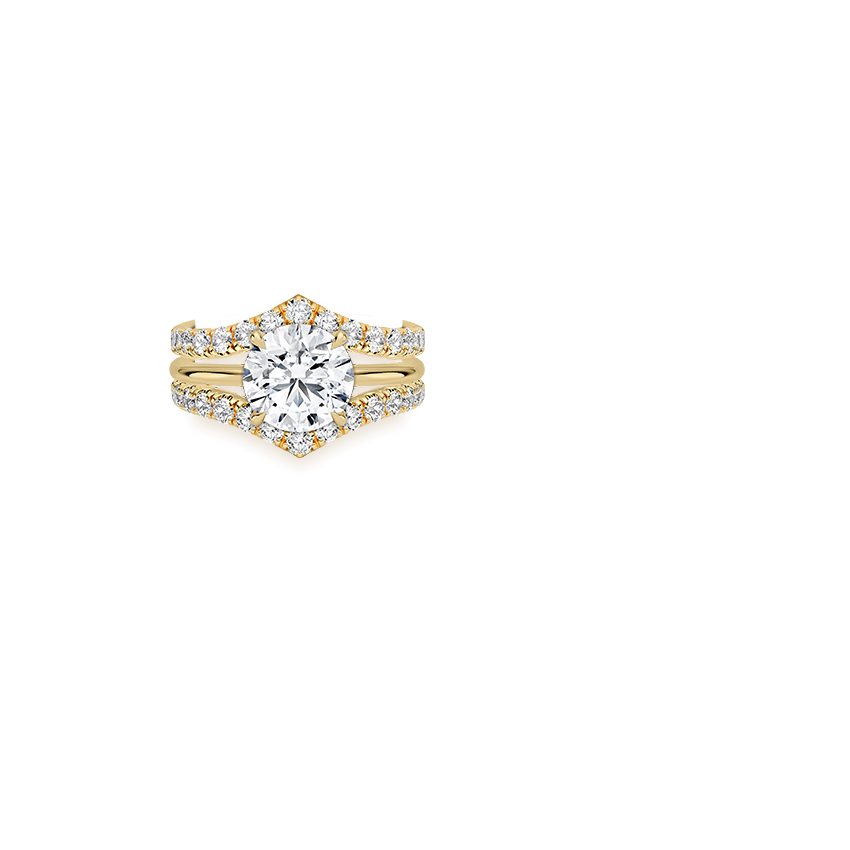 Flair Nested Lab Diamond Ring Stack (7/8 ct. tw.)