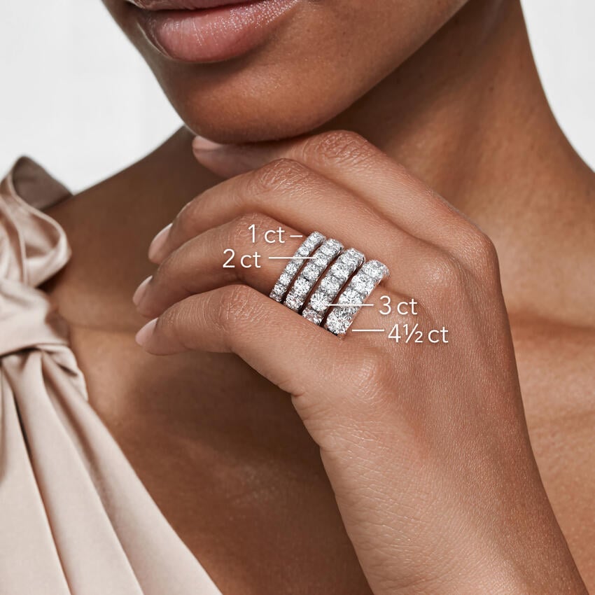 French Pavé Eternity Lab Diamond Ring (4 1/2 ct. tw.)