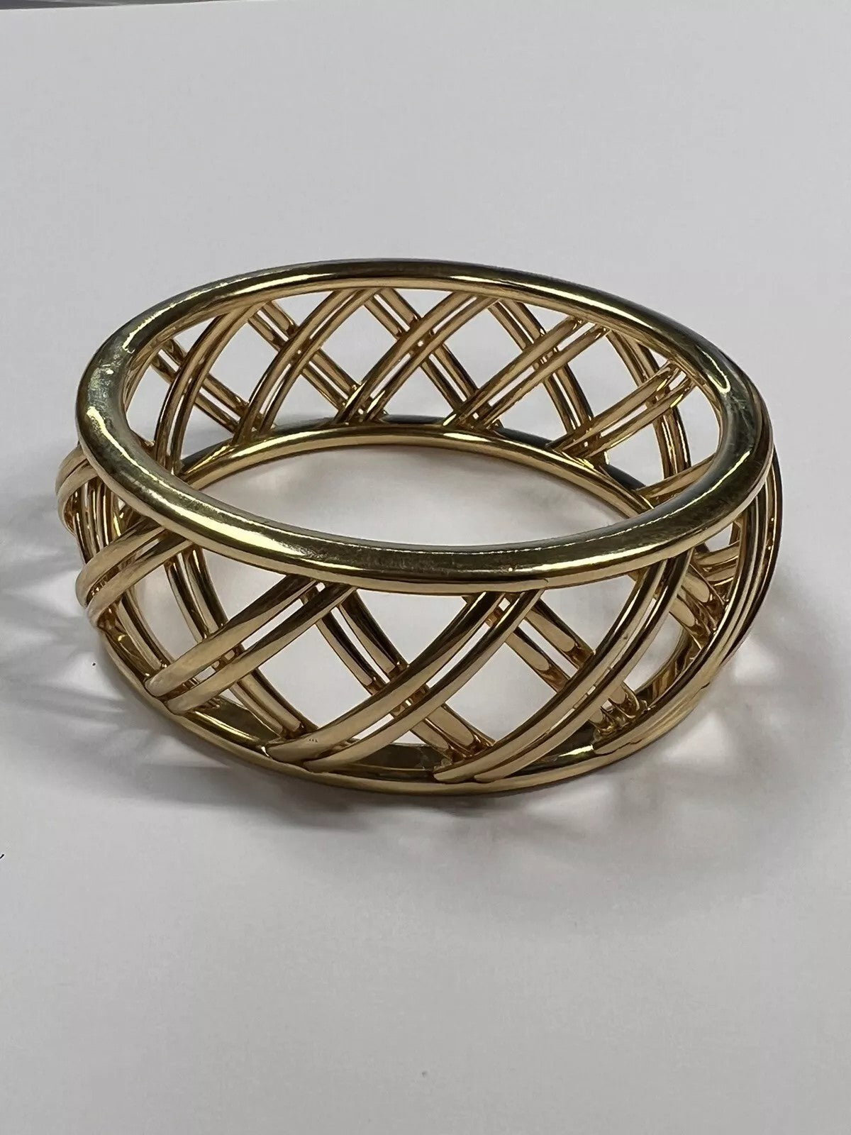 Tiffany & Co 18k Yellow Gold Paloma Picasso Villa Paloma Trellis Bangle Bracelet