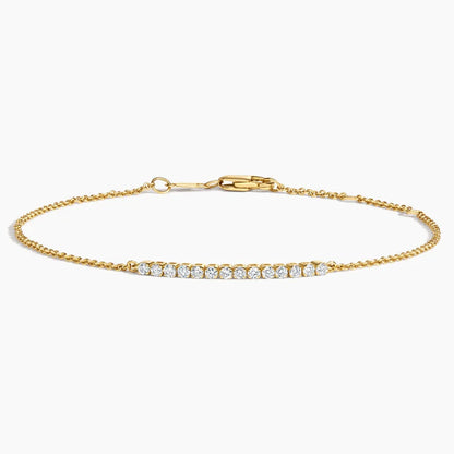1/5 Coverage Petite Lab Diamond Tennis Bracelet (1/4 ct. tw.) in 14K Yellow Gold