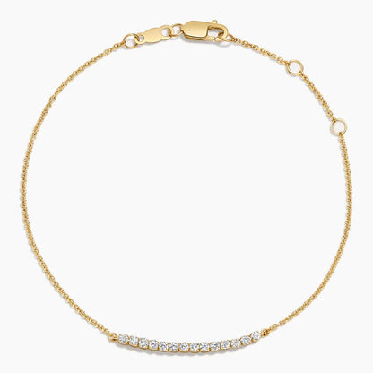 1/5 Coverage Petite Lab Diamond Tennis Bracelet (1/4 ct. tw.) in 14K Yellow Gold