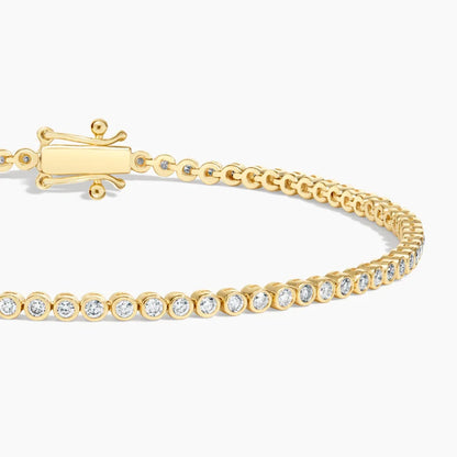 6.5 in. Petite Bezel Lab Diamond Tennis Bracelet (1 ct. tw.) in 14K Yellow Gold