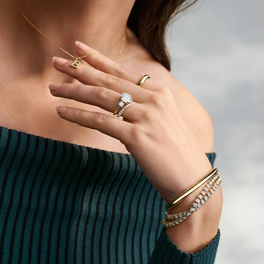 Oval Lab Diamond Bezel Tennis Bracelet (3 3/4 ct. tw.) in 14K Yellow Gold