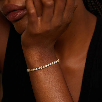 Bezel Lab Diamond Tennis Bracelet (2 7/8 ct. tw.) in 14K Yellow Gold