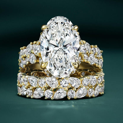 Olivetta Double Row Lab Eternity Diamond Ring