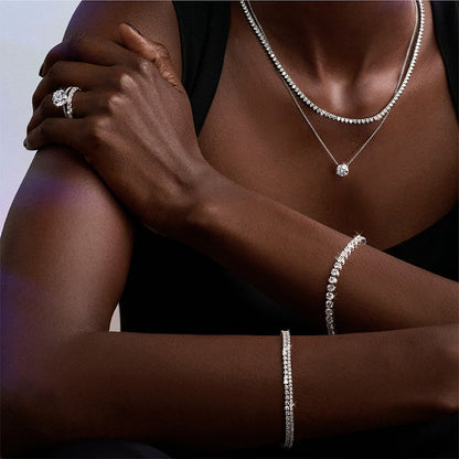 7 in. Certified Lab Diamond Tennis Bracelet (10 ct. tw.) in Platinum