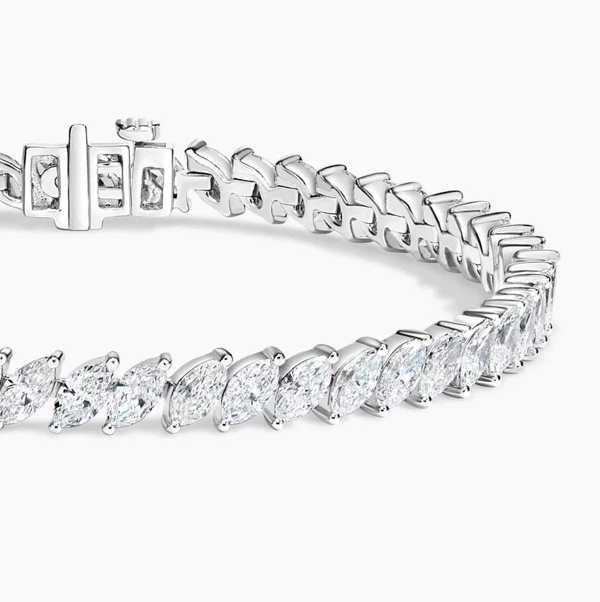 Marquise Lab Diamond Tennis Bracelet (8 1/3 ct. tw.) in 18K White Gold