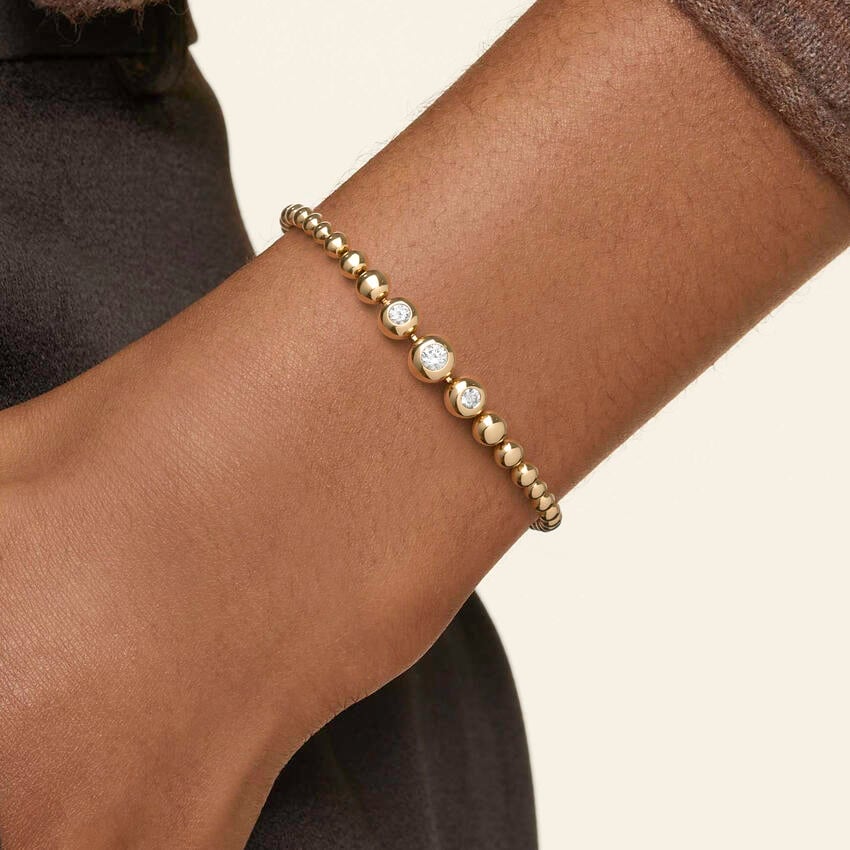 Lab Diamond Bubble Bracelet (2/5 ct. tw.) in 14K Yellow Gold