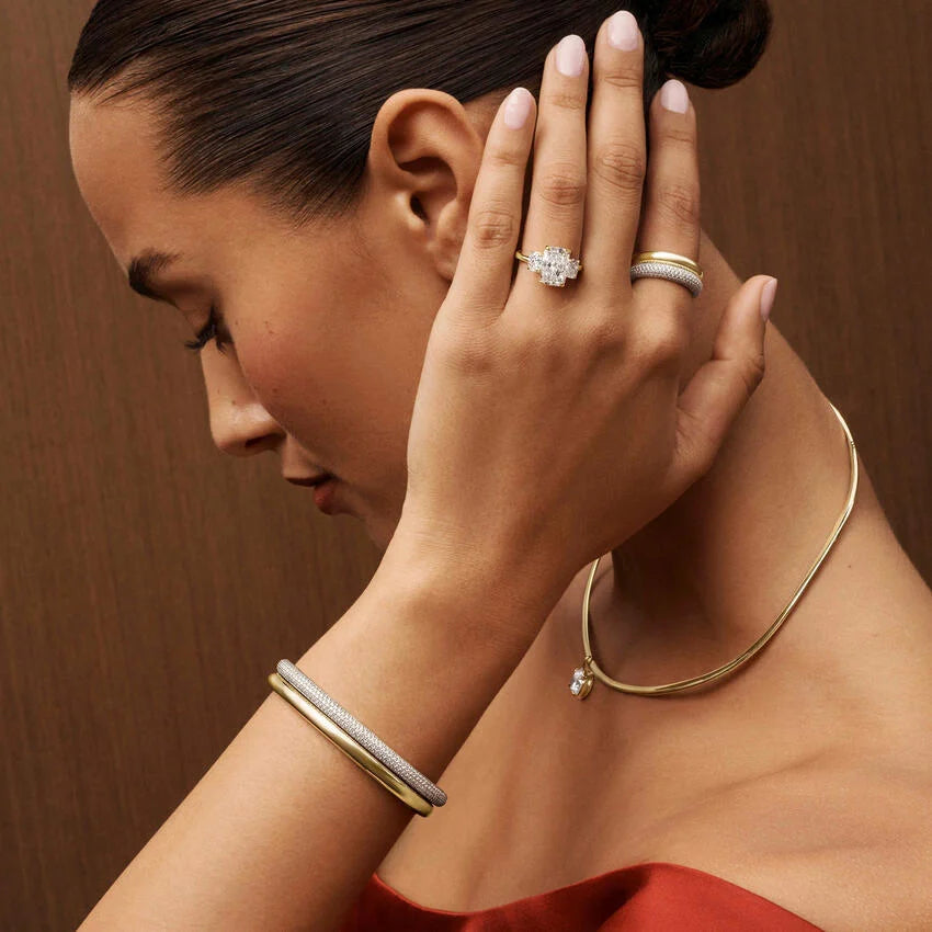 Lab Diamond Tube Bangle Bracelet (2 3/8 ct. tw.) in 14K Yellow Gold