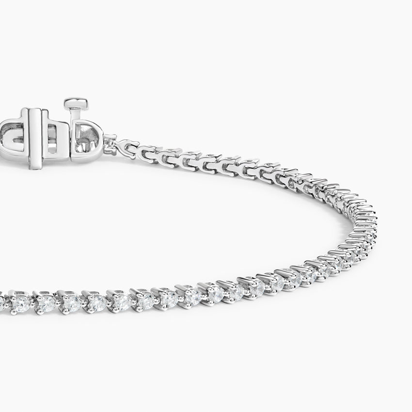Three-Prong Lab Diamond Tennis Bracelet (1 ct. tw.) in 18K White Gold
