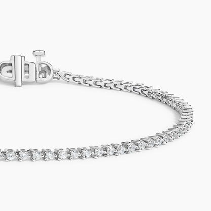Three-Prong Lab Diamond Tennis Bracelet (1 ct. tw.) in 18K White Gold