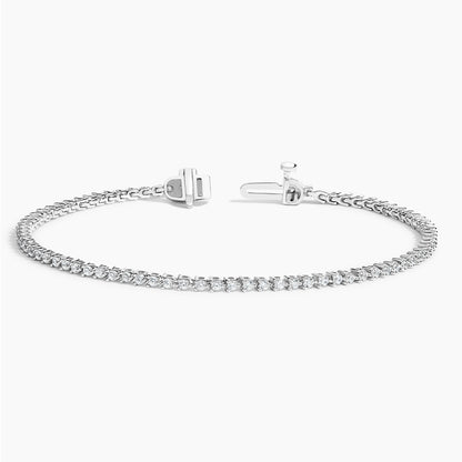 Three-Prong Lab Diamond Tennis Bracelet (1 ct. tw.) in 18K White Gold