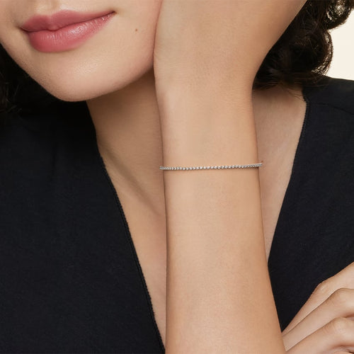 Three-Prong Lab Diamond Tennis Bracelet (1 ct. tw.) in 18K White Gold