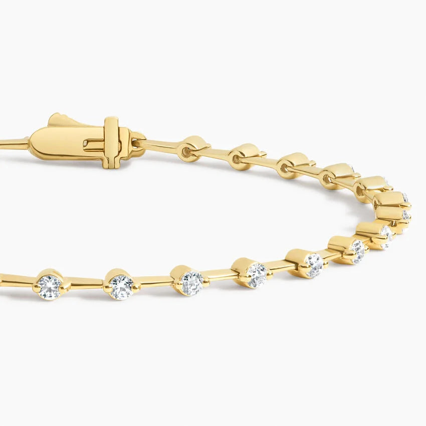7 in. Spaced Lab Diamond Tennis Bracelet (1 1/2 ct. tw.) in 14K Yellow Gold