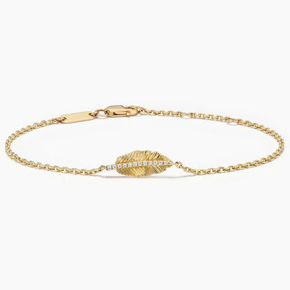 Jane Goodall Leaf Lab Diamond Bracelet in 14K Yellow Gold