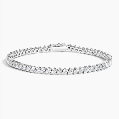 Angled Pear Lab Diamond Tennis Bracelet (6 ct. tw.) in 18K White Gold