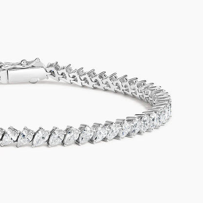 Angled Pear Lab Diamond Tennis Bracelet (6 ct. tw.) in 18K White Gold