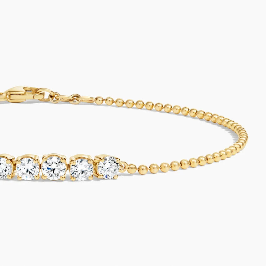 Five Stone Lab Diamond Bracelet (3/4 ct. tw.) in 14K Yellow Gold