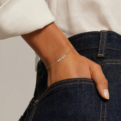 Five Stone Lab Diamond Bracelet (3/4 ct. tw.) in 14K Yellow Gold