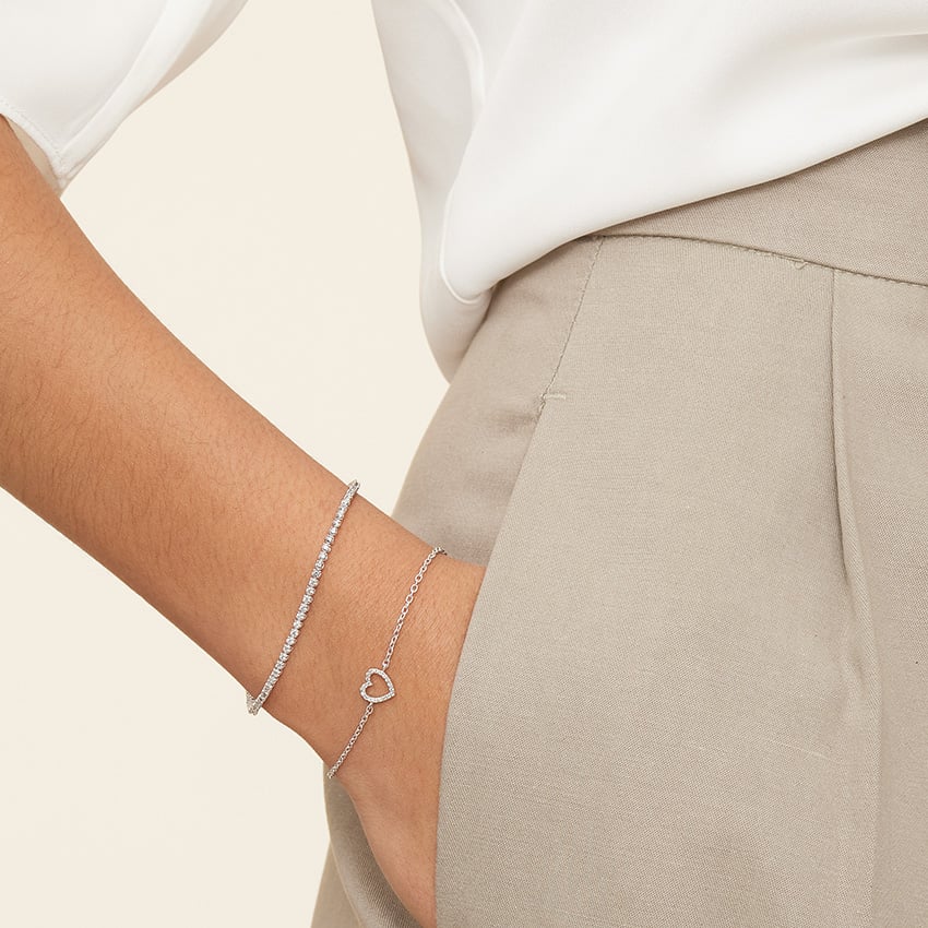 7 in. Certified Lab Diamond Tennis Bracelet (1 ct. tw.) in Platinum