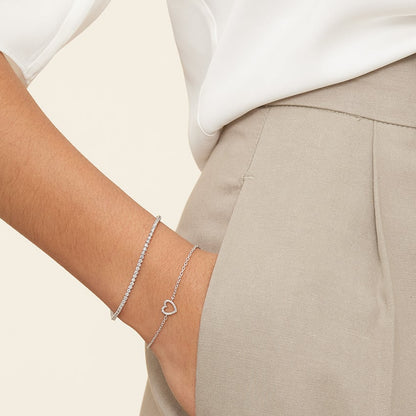 7 in. Certified Lab Diamond Tennis Bracelet (1 ct. tw.) in Platinum