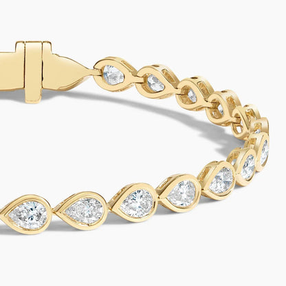 Pear Lab Diamond Bezel Tennis Bracelet (2 3/4 ct. tw.) in 14K Yellow Gold