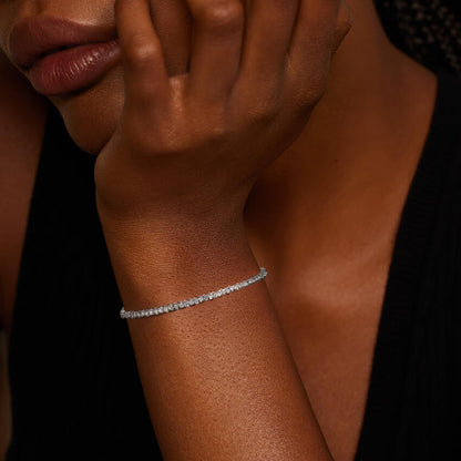 Lab Diamond Flexible Tennis Bangle Bracelet (1 1/3 ct. tw.) in 18K White Gold