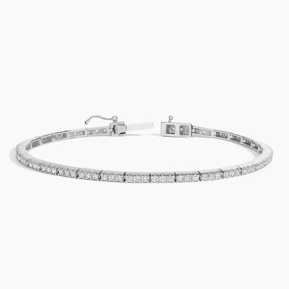 Trilogy 6.5 in. Lab Diamond Tennis Bracelet (7/8 ct. tw.) in 14K White Gold