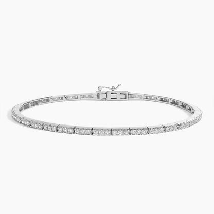Trilogy 6.5 in. Lab Diamond Tennis Bracelet (7/8 ct. tw.) in 14K White Gold