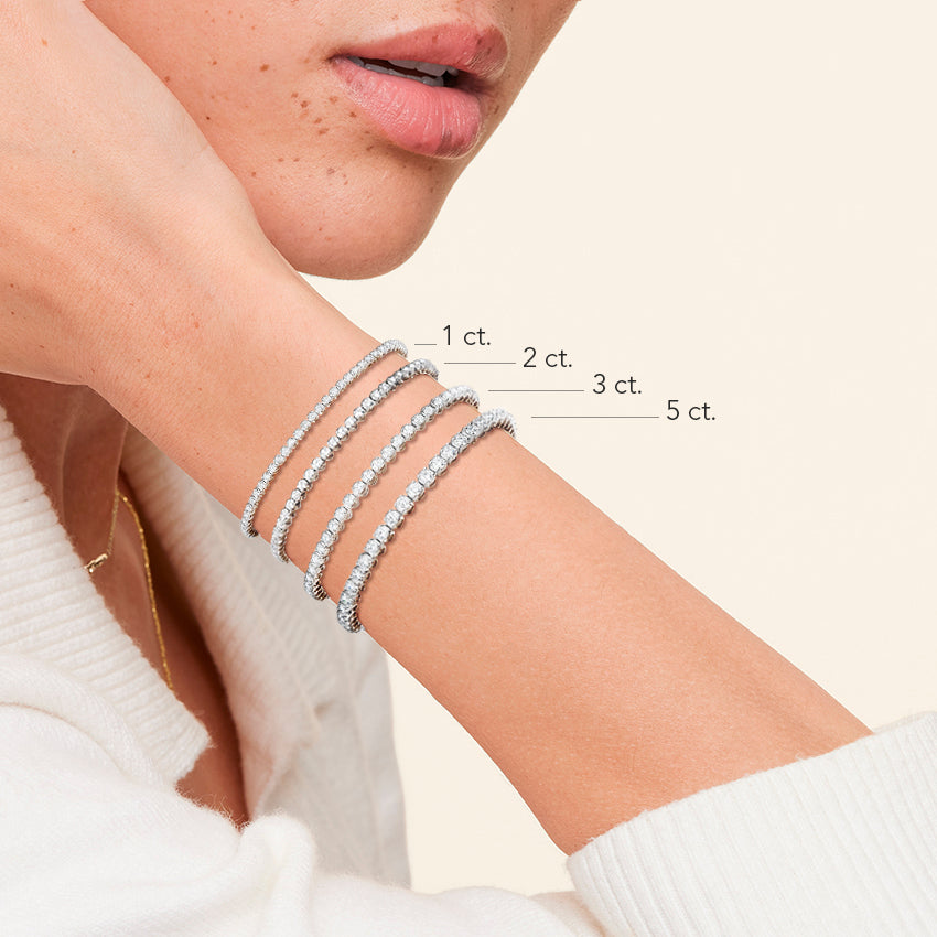 7 in. Lab Diamond Line Tennis Bracelet (4 ct. tw.) in 18K Yellow Gold