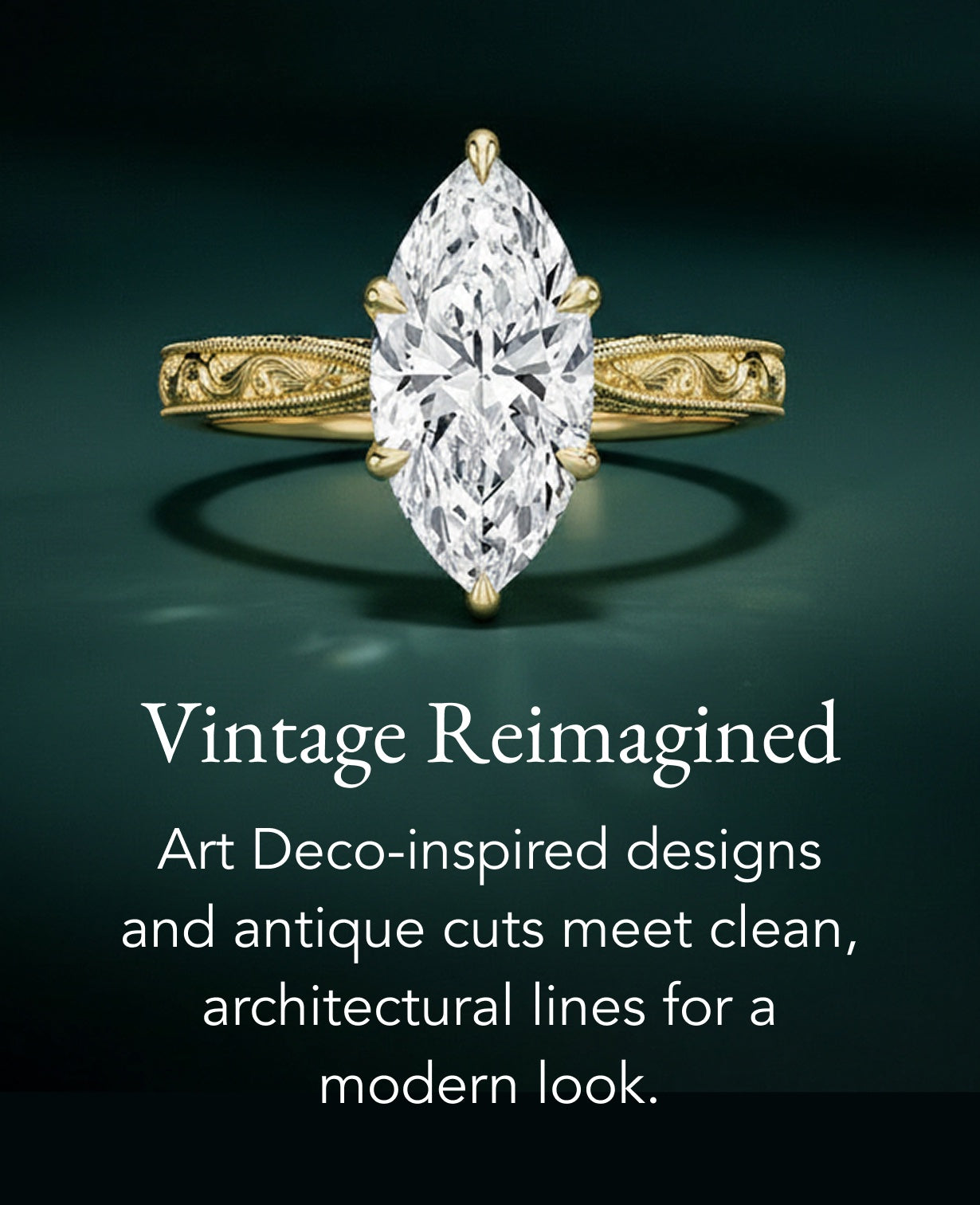 Nadia Diamond Ring in 18K Yellow Gold