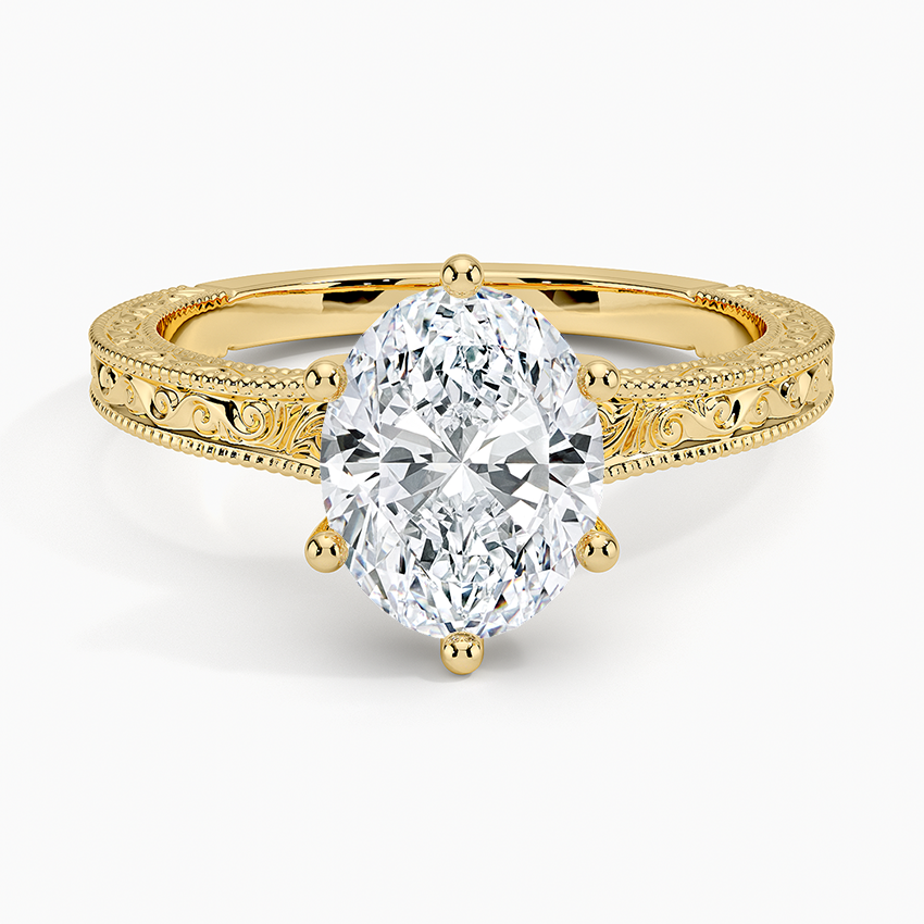 Hudson Engraved Ring in 18K Yellow Gold