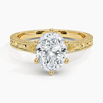 Hudson Engraved Ring in 18K Yellow Gold