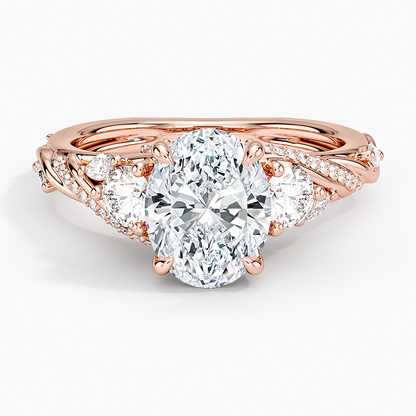 Begonia Vine Three Stone Diamond Ring (2/3 ct. tw.)