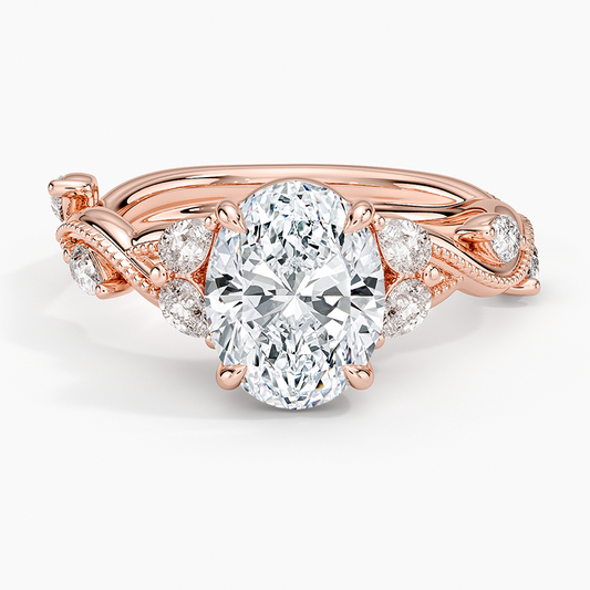 Jane Goodall Pavé Olive Branch Lab Diamond Necklace (3 1/4 ct. tw.)