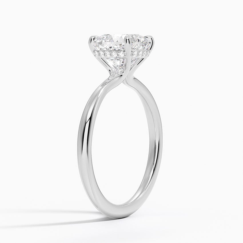 Freesia Hidden Halo Diamond Ring in 18K Yellow Gold