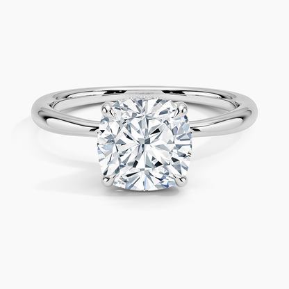 Freesia Hidden Halo Diamond Ring in 18K Yellow Gold